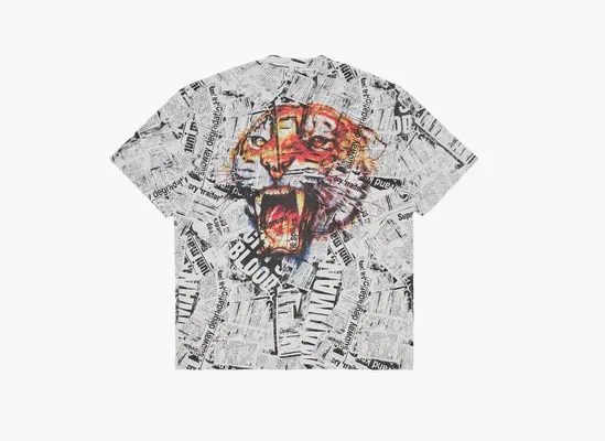 Одежда Supreme Newspaper Short-Sleeve Top «White» belye