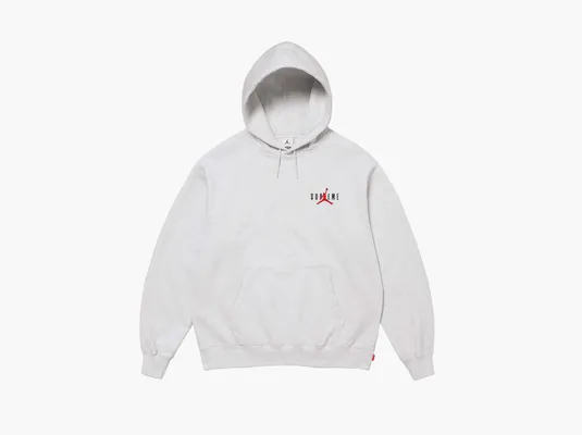 Одежда  Supreme x Jordan Hooded Sweatshirt «Ash Grey» serye