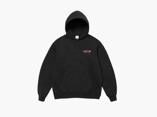 Одежда  Supreme x Jordan Hooded Sweatshirt «Black» chyernye