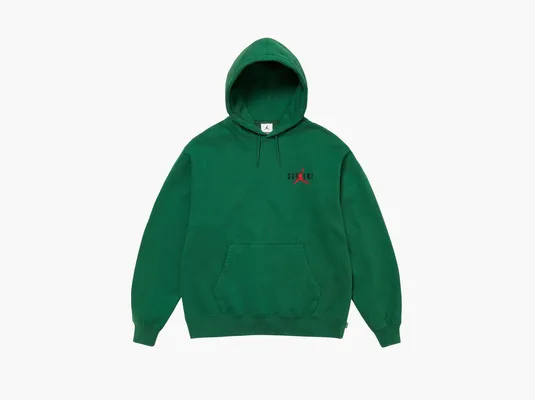 Одежда  Supreme x Jordan Hooded Sweatshirt «Green» zelyenye
