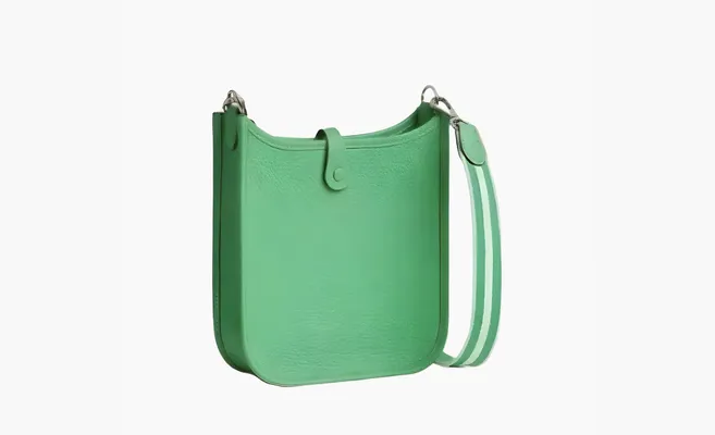 Сумки HERMES Evelyne Leather Crossbody Bag «Green» zelyenye