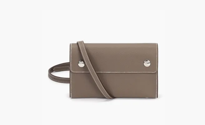 Сумки Hermesnap Hermèsnap Epsom Calfskin Wallets Shoulder Bag «Brown» korichnevye