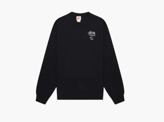 Одежда Nike x Stussy NRG ZR Crew Fleece «Black» черный