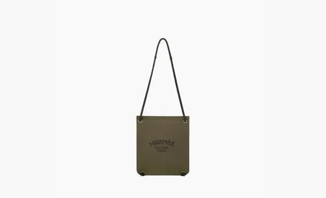 Сумки Hermes Cotton Shoulder Bag Regular «Khaki» zelyenye