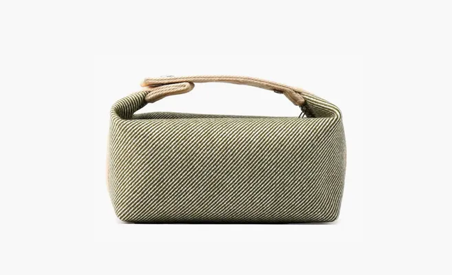 Сумки HERMES  Bride a Brac Wool Twill Handbag Toiletry Bag «Green» zelyenye
