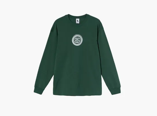 Одежда Stussy x Nike Crossover Printing Long Sleeve  «Green» zelyenye