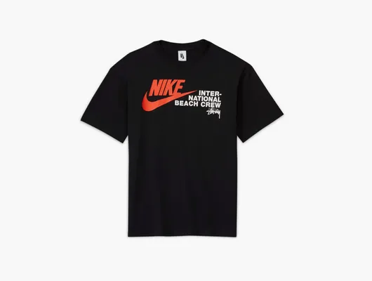 Одежда Nike x Stussy International Beach Crew Tee «Black» chyernye