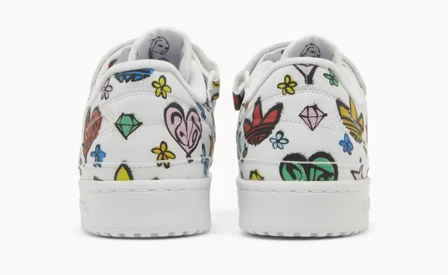  Adidas Jeremy Scott x Forum 84 Low «Monogram» belye