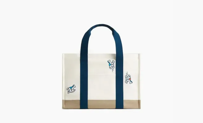 Сумки Hermes Cotton Canvas Bag «Blue» sinie
