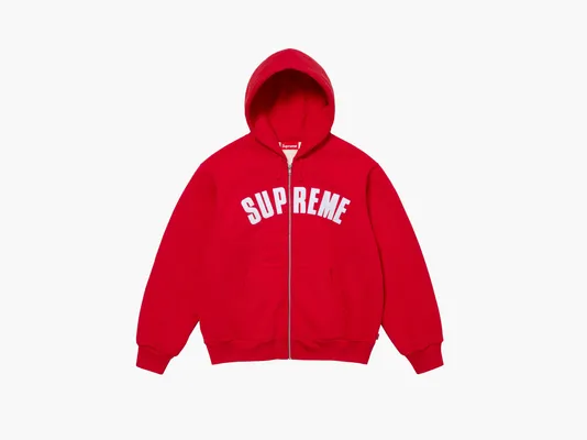 Одежда Supreme Arc Thermal Zip Up Hooded Sweatshirt «Red» krasnye 
