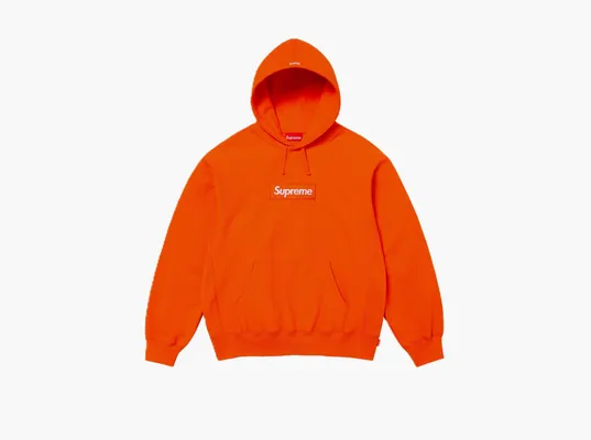 Одежда  Supreme Box Logo Hooded Sweatshirt «Dark Orange» oranzhevye