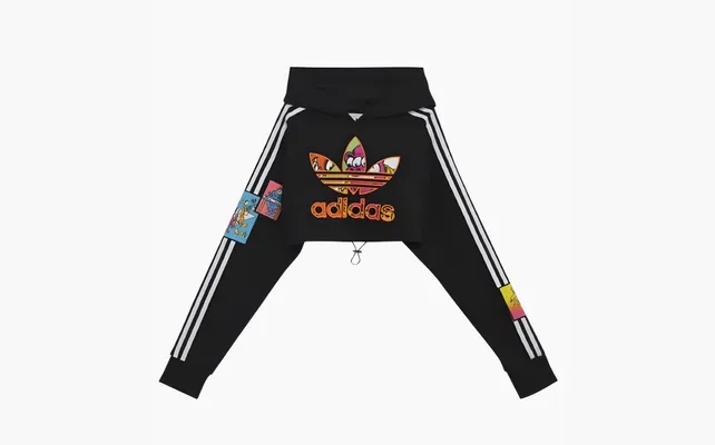 Одежда Adidas Originals x Jeremy Scott Cropped Hoodie «Black» chyernye