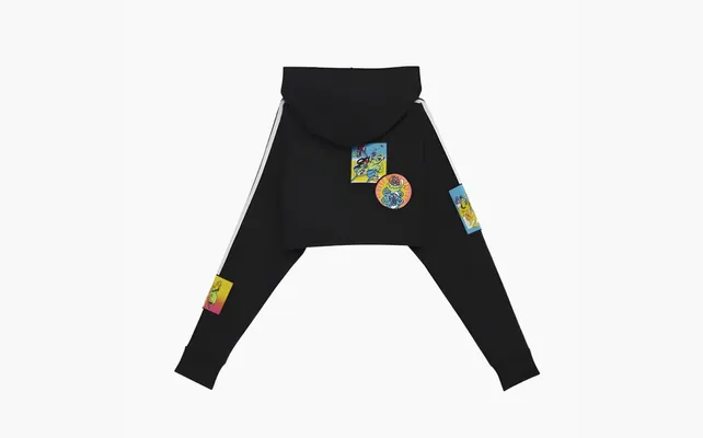 Одежда Adidas Originals x Jeremy Scott Cropped Hoodie «Black» chyernye