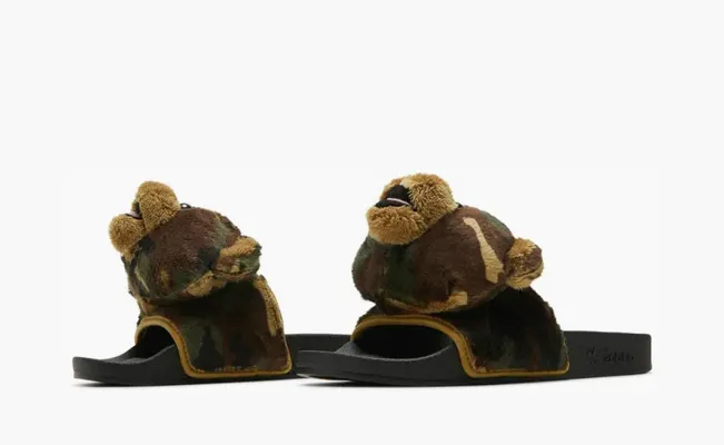  Adidas Jeremy Scott x Adilette Slide «Camo Teddy» chyernye