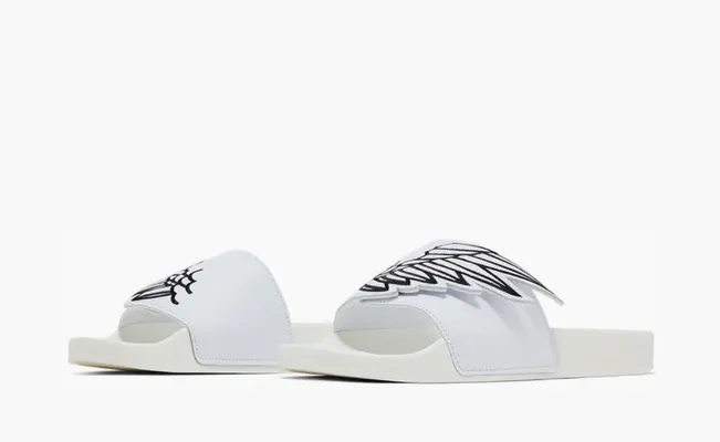  Adidas Jeremy Scott x Adilette Wings Slide «Monogram» belye