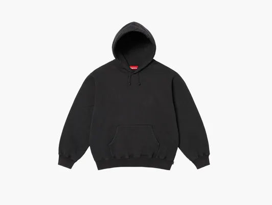 Одежда Supreme Frayed Hooded Sweatshirt «Black» chyernye