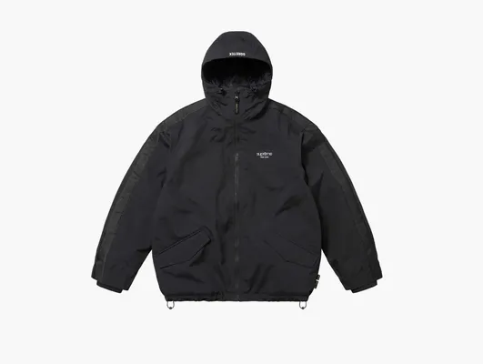  Supreme GORE-TEX Stripe Hooded Jacket «Black» chyernye