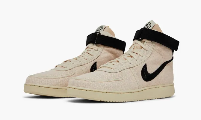 Кроссовки Nike Vandal High x Stussy «Fossil» бежевый