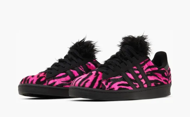  Adidas Jeremy Scott x Campus 80s WMNS «Bones - Pink Zebra» rozovye
