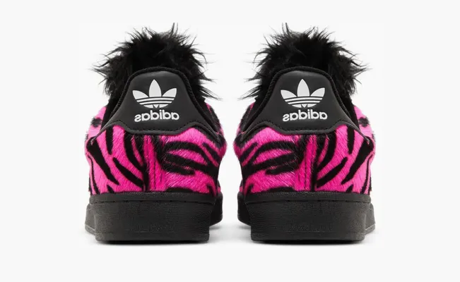  Adidas Jeremy Scott x Campus 80s WMNS «Bones - Pink Zebra» rozovye