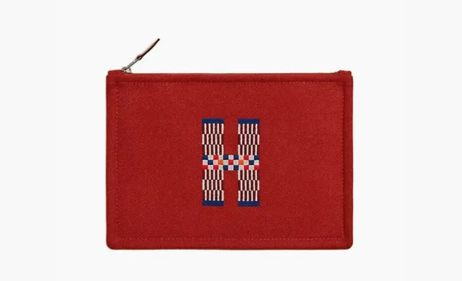 Сумки  Hermès Mainland China Mises et Relances H Evelyne mail tray «Brown Red» krasnye 