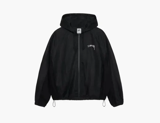 Nike x Stussy Linen Shell Jacket «Black» chyernye