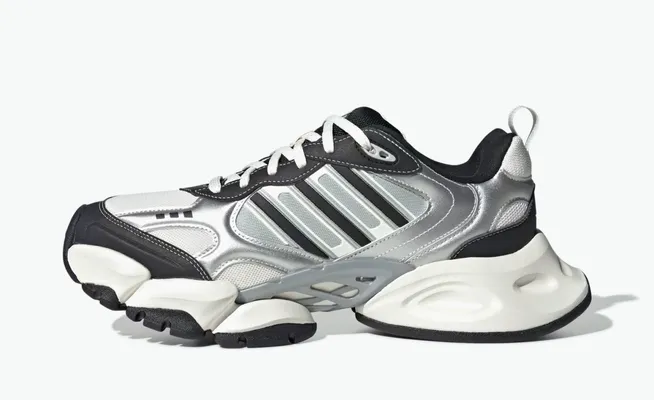  Adidas XLG Runner «Black Metallic Silver» металлическийheskiy