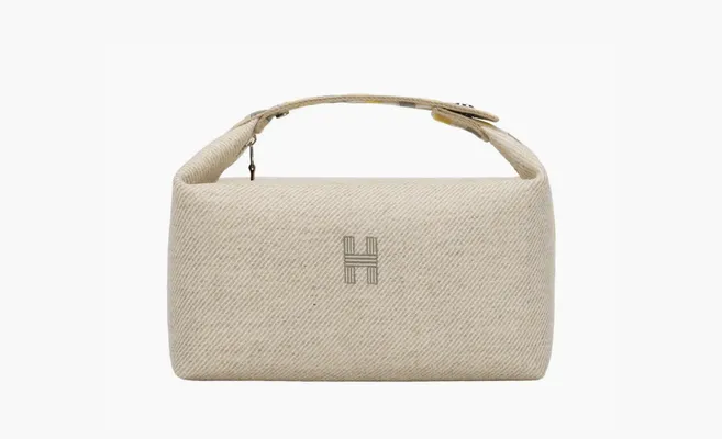 Сумки HERMES Bride-a-Brac Canvas Canvas Bag Toiletry Bag «White» belye