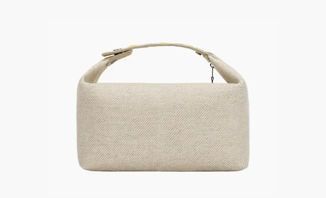 Сумки HERMES Bride-a-Brac Canvas Canvas Bag Toiletry Bag «White» belye