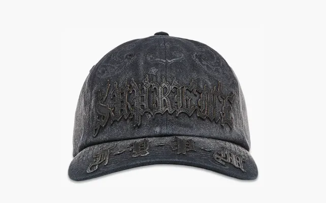 Аксессуары Supreme Leather Appliqué 6-Panel «Black» черный