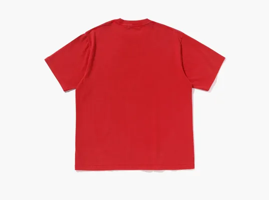 Одежда A Bathing Ape Garment Dye Logo Relaxed Fit Tee «Red» красный