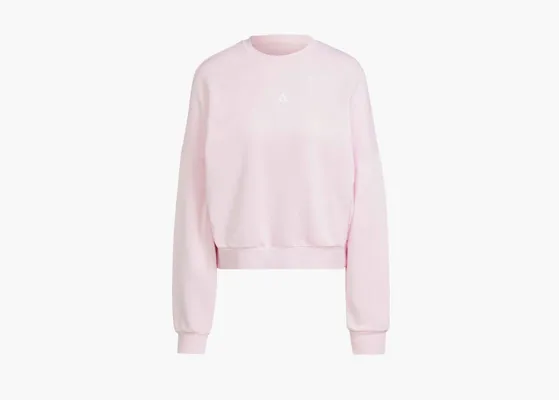 Одежда Adidas Essentials Small Logo Feelcozy Sweatshirt «Clear Pink / White» rozovye