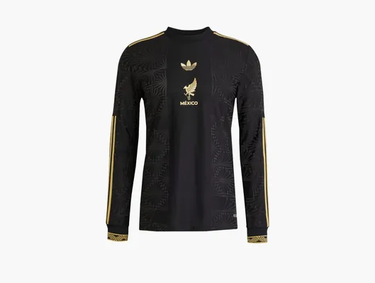 Одежда Adidas Originals Mexico Gold Long Sleeve Jersey «Black» chyernye
