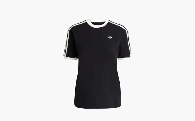 Одежда Adidas Originals Ruffle 3-Stripes Tee WMNS «Black» chyernye