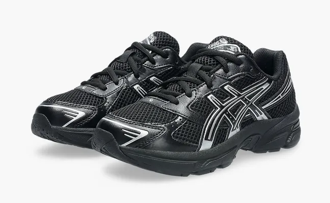 Кроссовки Asics Gel 1130 GS «Black Pure Silver» chyernye