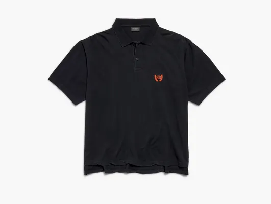 Одежда Balenciaga Laurel Classic Short Sleeve Regular Polo «Faded Black» chyernye