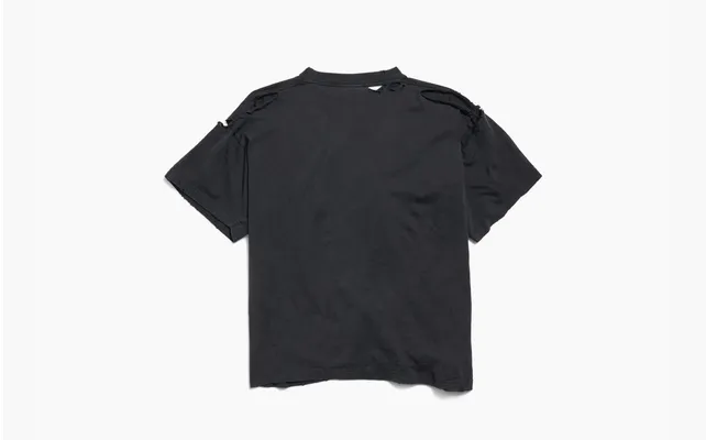 Одежда Balenciaga Queer Typo Boxy T-Shirt «Black» chyernye
