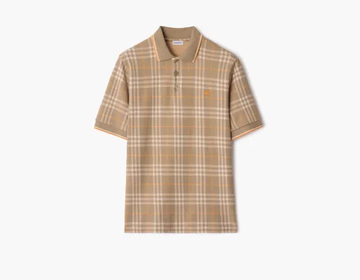 Одежда Burberry Check Cotton Polo Shirt «Broom» korichnevye