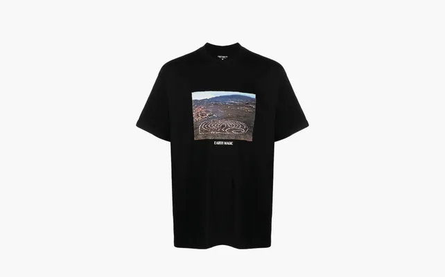 Одежда Carhartt WIP Earth Magic Organic-cotton T-shirt «Black» chyernye