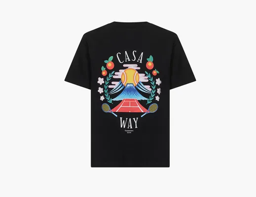 Одежда Casablanca Casaway Mountain Cotton T-Shirt  «Black» chyernye