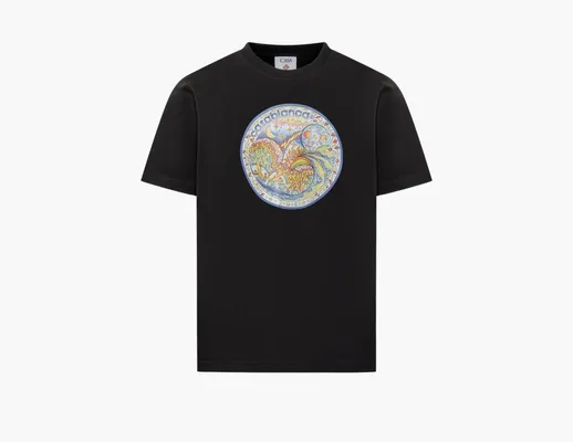 Одежда Casablanca The Four Elements T-Shirt «Black» chyernye