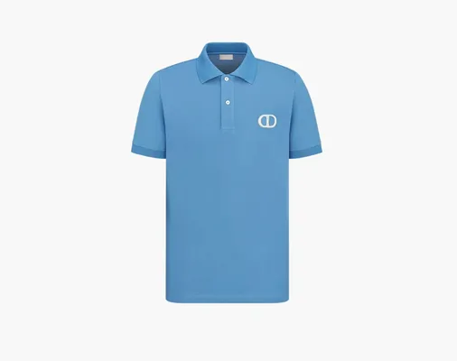 Одежда Dior CD Icon Polo Shirt «Blue» golubye