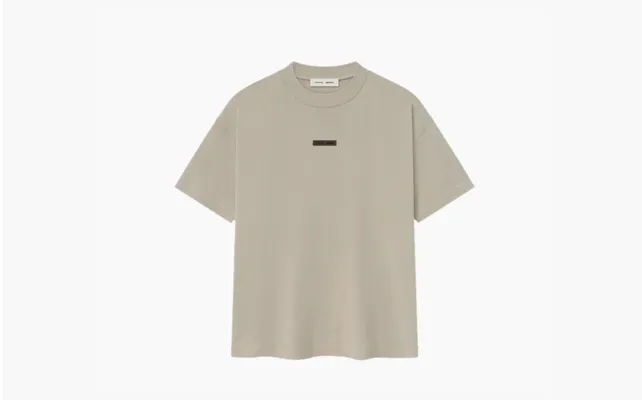 Одежда Fear of God ESSENTIALS Mens Classic Fit Tee «Heather Stone» korichnevye