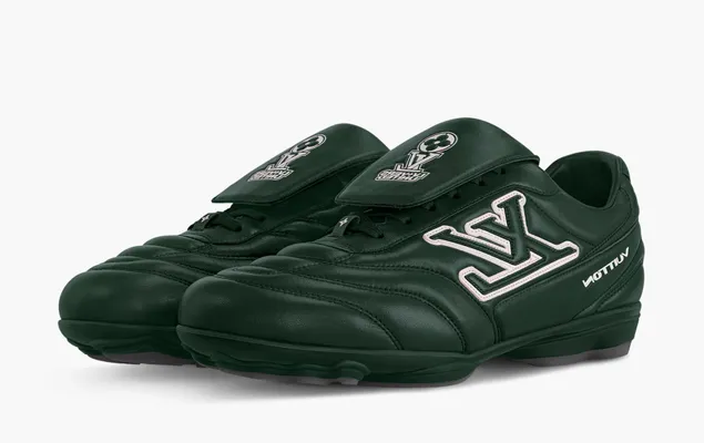 Louis Vuitton Louis Vuitton Footprint Soccer Sneakers «Green» zelyenye