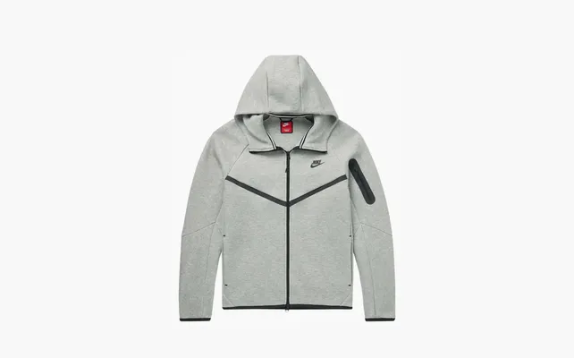 Одежда Nike Tech Full Zip Windrunner Hoodie «Dark Grey Heather/Black» serye
