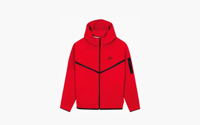 Одежда Nike Tech Full Zip Windrunner Hoodie «Gym Red/Black» красный