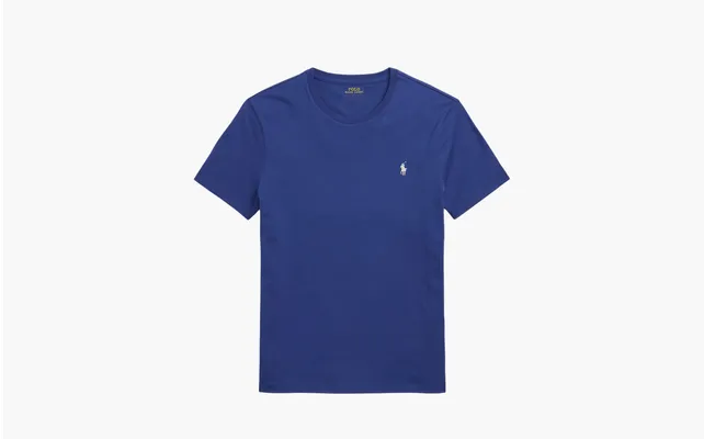 Одежда Polo Ralph Lauren Custom Slim Fit Jersey Crewneck T-Shirt «Sapphire» синий
