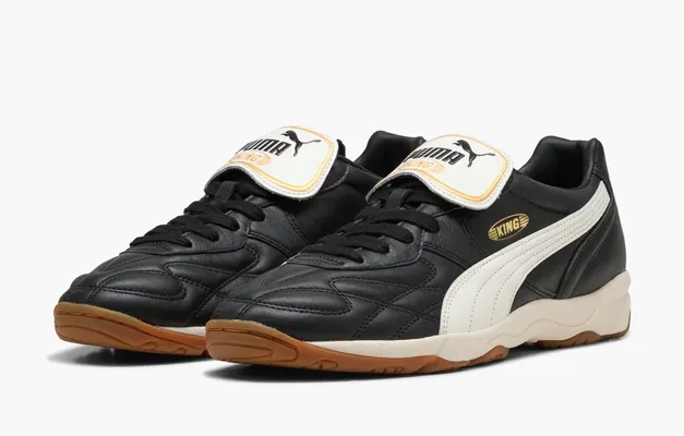 Кроссовки Puma King Indoor «Black-Warm White» chyernye