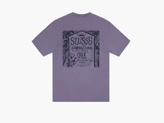 Одежда Stussy Beach House Tee Pigment Dyed «Grape» fioletovye