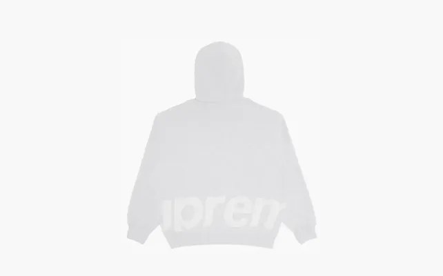 Одежда Supreme Big Logo Zip Up Hooded Sweatshirt «Ash Grey» serye